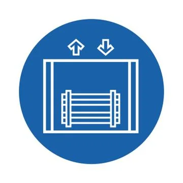 Elevator With A Crate Illustrazione stock