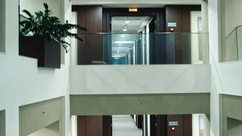 Elevator descending to the ground floor. Elevator going down Stock Footage 82656680