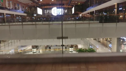 Elevator descending to the ground floor. Elevator going down Stock Footage 86362864