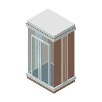 Elevator design element for illustration. flat icon. Stock Illustration