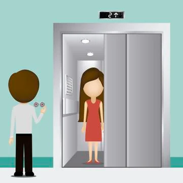 Elevator design over blue background, vector illustration Illustrazione stock