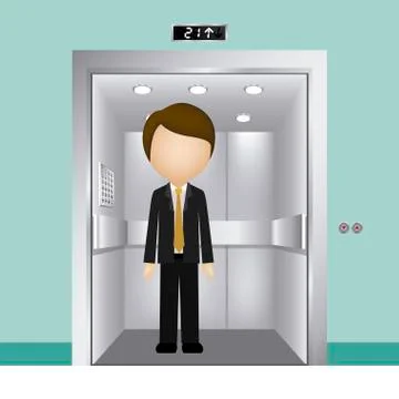 Elevator design over blue background, vector illustration Illustrazione stock