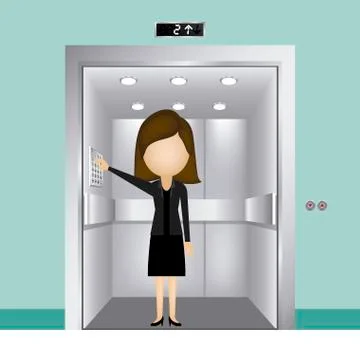 Elevator design over blue background, vector illustration Illustrazione stock