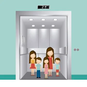 Elevator design over blue background, vector illustration Illustrazione stock