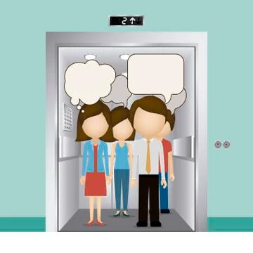 Elevator design over blue background, vector illustration Stock Illustration