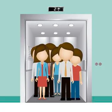 Elevator design over blue background, vector illustration Stock Illustration