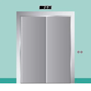 Elevator design over blue background, vector illustration Stock Illustration