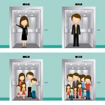 Elevator design over blue background, vector illustration Illustrazione stock