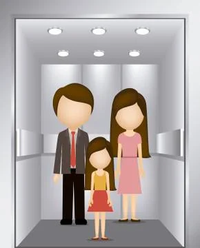 Elevator design over gray background, vector illustration Illustrazione stock