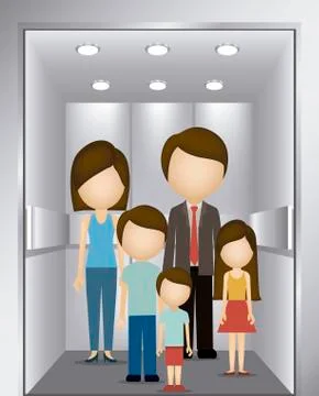 Elevator design over gray background, vector illustration Stock Illustration