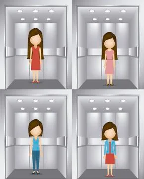 Elevator design over gray background, vector illustration Stock Illustration