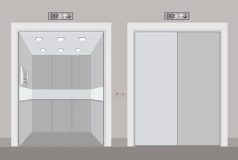 Elevator design over gray background, vector illustration Stock Illustration