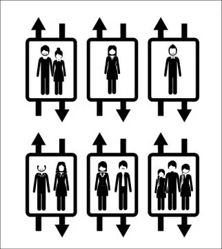 Elevator design over white background, vector illustration Illustrazione stock