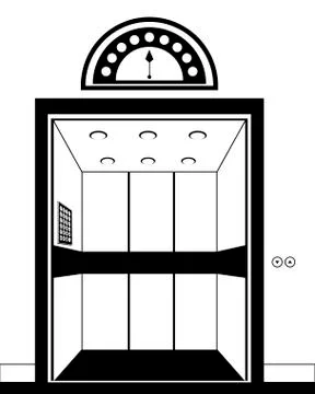 Elevator design over white background, vector illustration Stock Illustration