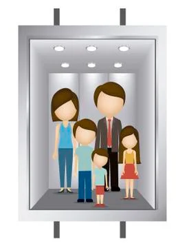 Elevator design over white background, vector illustration Illustrazione stock