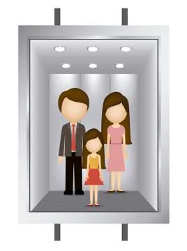 Elevator design over white background, vector illustration Stock Illustration