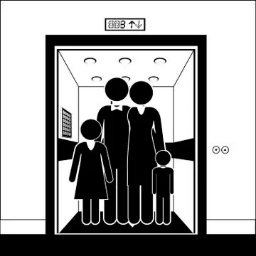 Elevator design over white background, vector illustration Stock Illustration