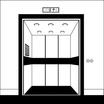 Elevator design over white background, vector illustration Illustrazione stock