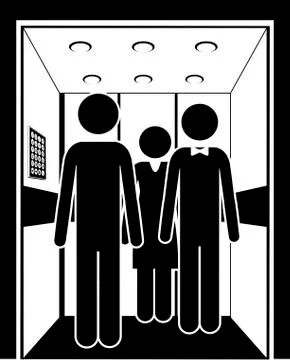 Elevator design over white background, vector illustration Illustrazione stock