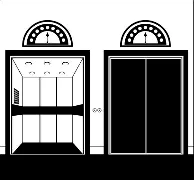 Elevator design over white background, vector illustration Stock Illustration