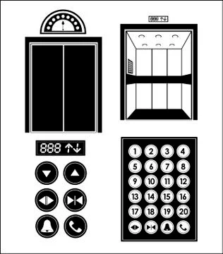 Elevator design over white background, vector illustration Illustrazione stock