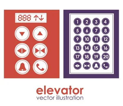 Elevator design over white background, vector illustration Illustrazione stock