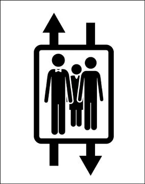 Elevator design over white background, vector illustration Stock Illustration