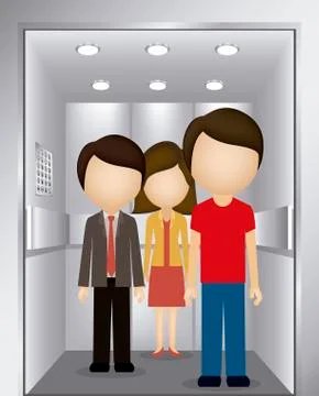 Elevator design over white background, vector illustration Stock Illustration
