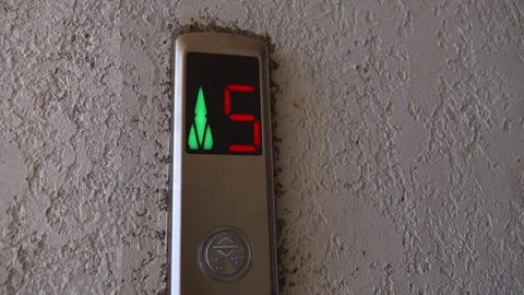 Elevator digital display showing floors going up Stock-Footage 334758557