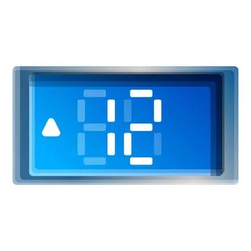 Elevator digital panel icon, cartoon style イラスト素材