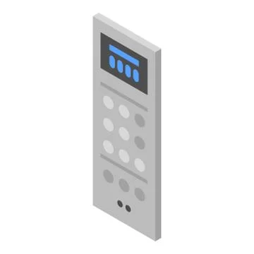 Elevator digital panel icon, isometric style Illustrazione stock