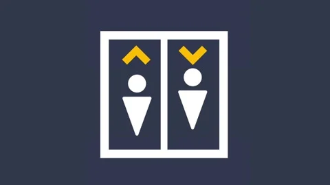 Elevator Direction Icon Stock Footage 335640337