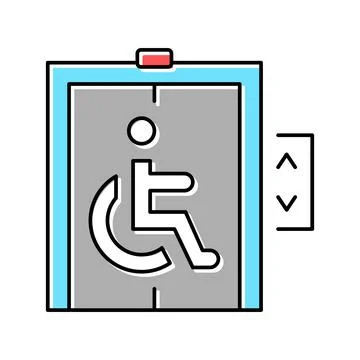 Elevator for disabled color icon vector illustration 스톡 일러스트