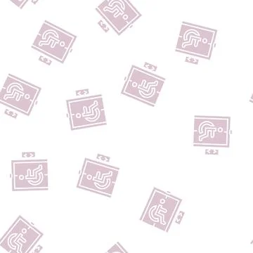 Elevator for disabled glyph seamless pattern Stock Illustration