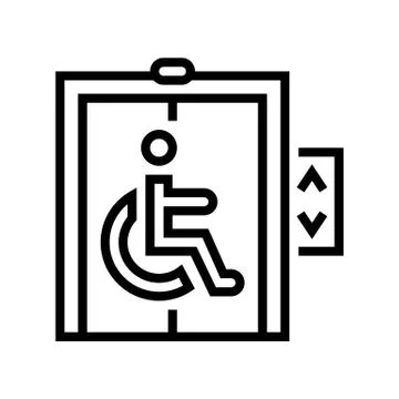 Elevator for disabled line icon vector illustration Stockillustratie