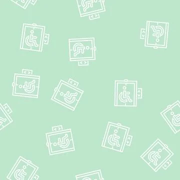 Elevator for disabled line seamless pattern Stockillustratie