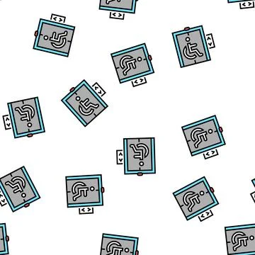 Elevator for disabled vector seamless pattern 스톡 일러스트