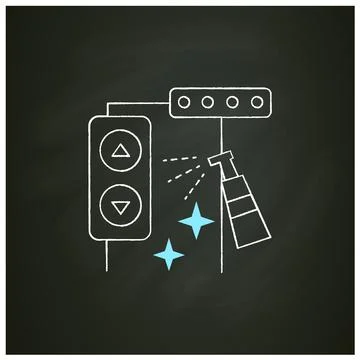 Elevator disinfecting chalk icon Stock Illustration