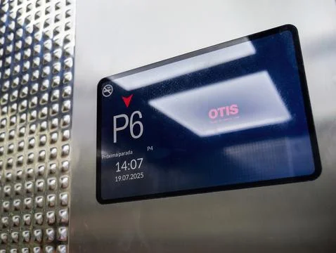 Elevator display P6 Stock Photos