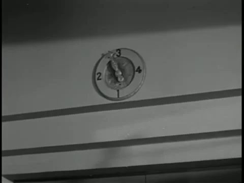 Elevator display panel indicating elevator stopping on third floor Stock Footage 260248169