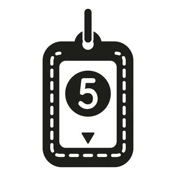 Elevator displaying fifth floor going down icon Illustrazione stock