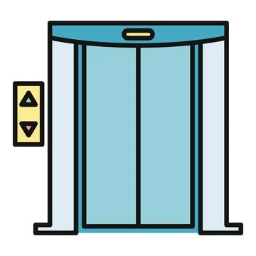 Elevator door control panel vector illustration Stock Illustration