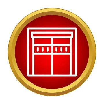 Elevator door icon representing entry and exit Stock Illustration