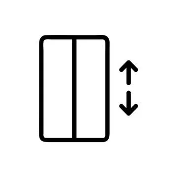 Elevator door icon vector. Isolated contour symbol illustration 스톡 일러스트