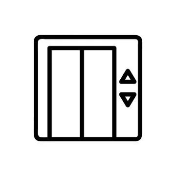 Elevator door icon vector. Isolated contour symbol illustration 스톡 일러스트