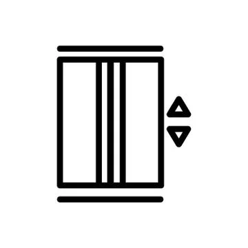 Elevator door icon vector. Isolated contour symbol illustration Stock Illustration