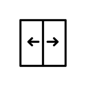 Elevator door icon vector. Isolated contour symbol illustration 스톡 일러스트