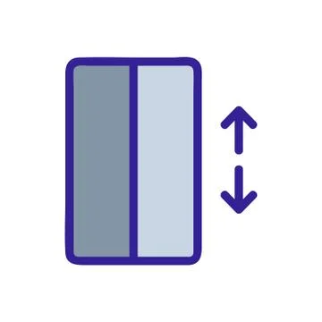 Elevator door icon vector. Isolated contour symbol illustration Stock Illustration