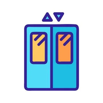 Elevator door icon vector. Isolated contour symbol illustration Stock Illustration