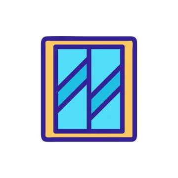 Elevator door icon vector. Isolated contour symbol illustration 스톡 일러스트